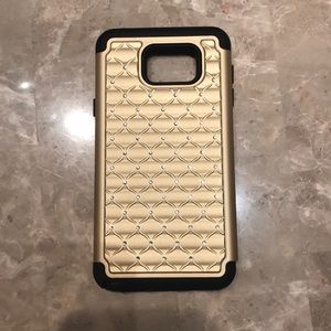Black and gold Samsung Galaxy Note 5 phone case